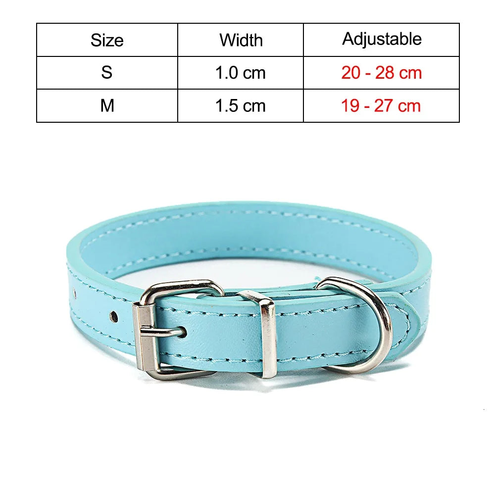 Cat Collar Safety Puppy Collar Chihuahua Solid Dog Collar For Cats Kitten Pet Cat Collars Adjustable Pet Leash Cat Lead Supplies