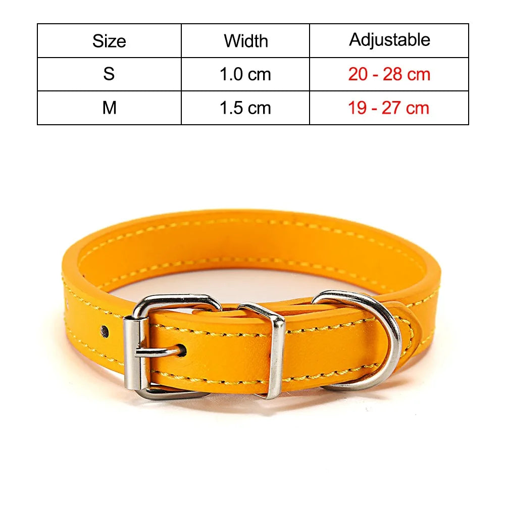 Cat Collar Safety Puppy Collar Chihuahua Solid Dog Collar For Cats Kitten Pet Cat Collars Adjustable Pet Leash Cat Lead Supplies