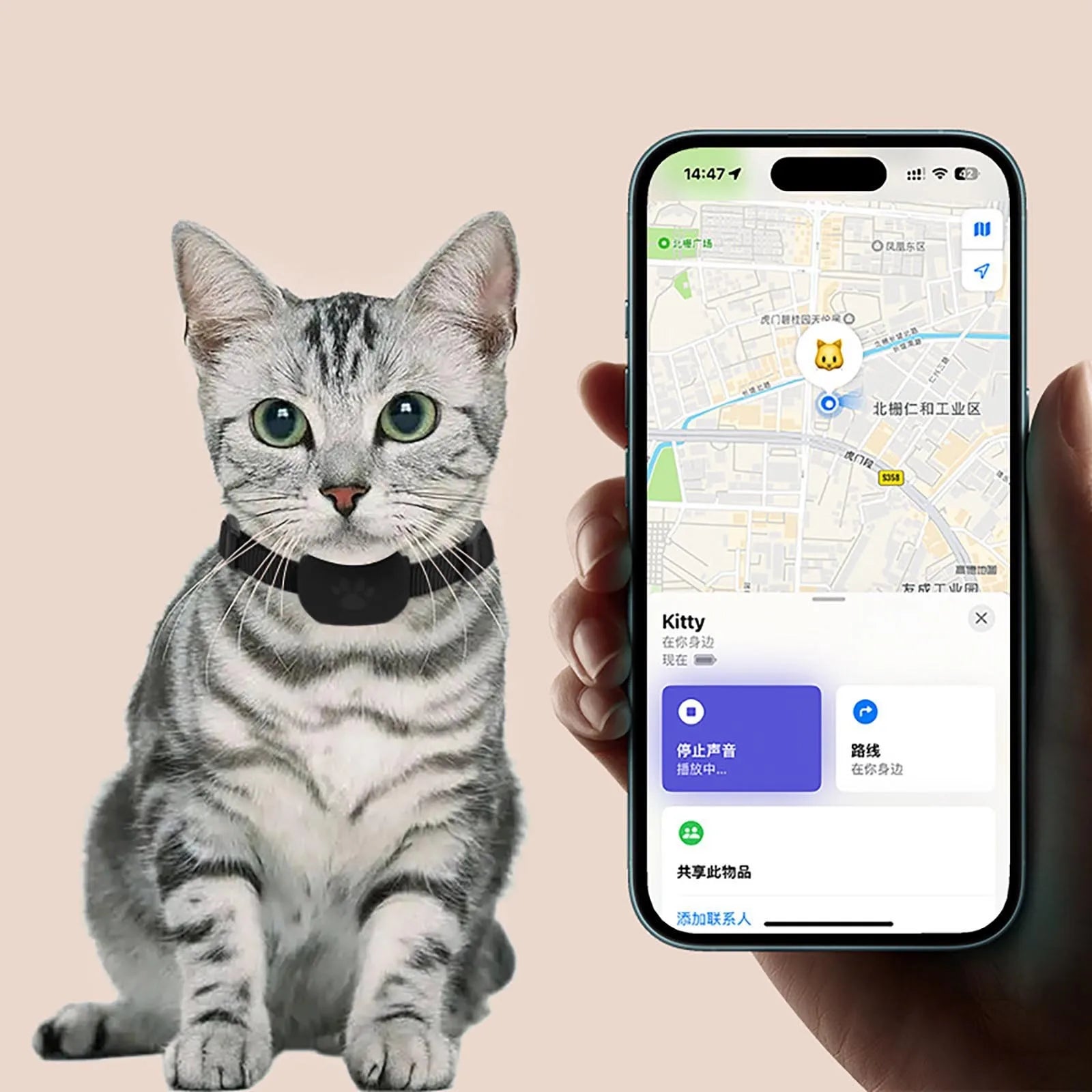 Pet Positioning Collar Cat And Puppy Tracking Movement Alert Collars Anti Lost Tracker For Cats Puppies Remote Global Locator