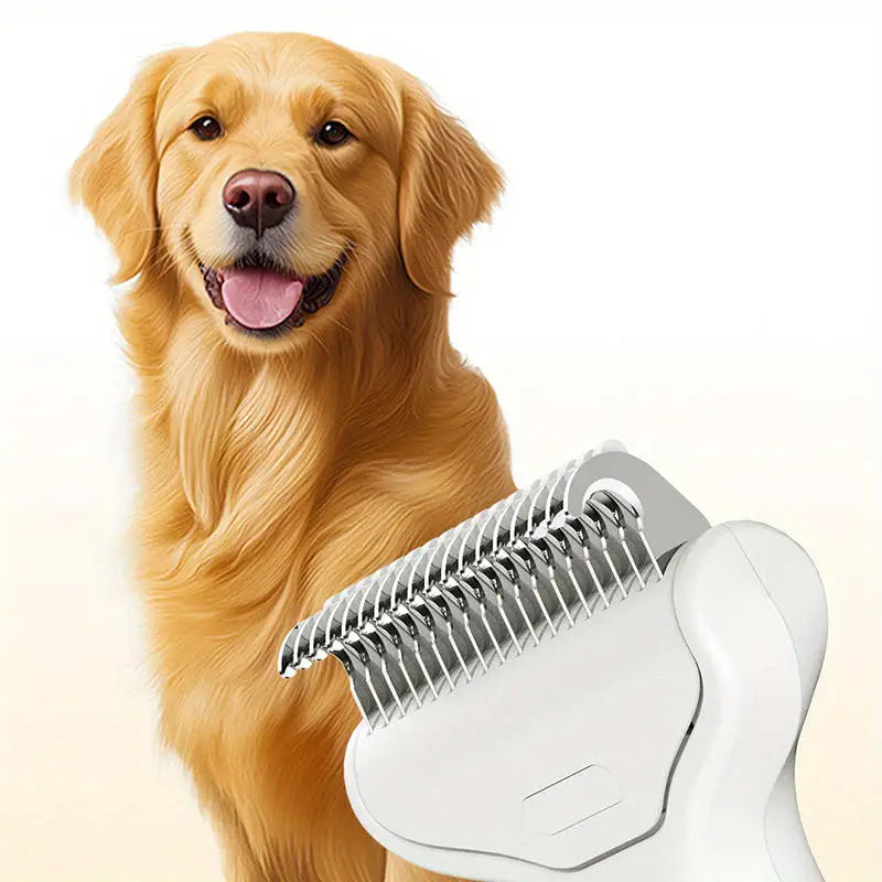 Pet Grooming Brush Hair Removal Tool Dogs Portable Self Cleaning Comb Pet Products Professional Pet Deshedding Fur Knot Cutte