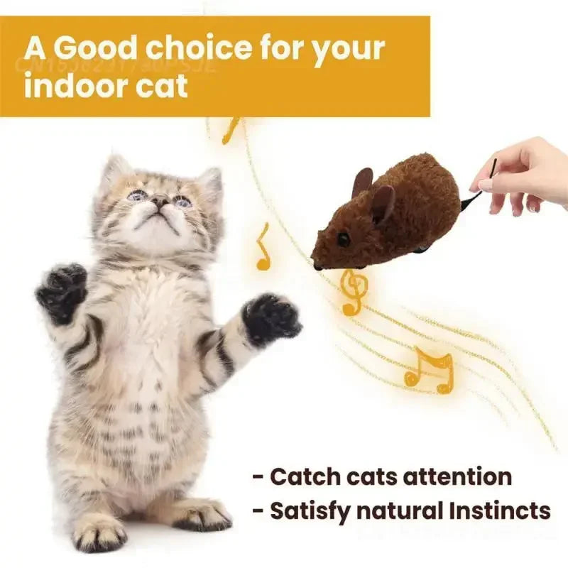 Pet Interactive Mouse Toy Plush Simulation Sound-Making Cat  Boredom Relief Amusement Chew Toy Safe Durable Small Size Realistic