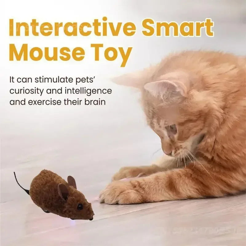 Pet Interactive Mouse Toy Plush Simulation Sound-Making Cat  Boredom Relief Amusement Chew Toy Safe Durable Small Size Realistic