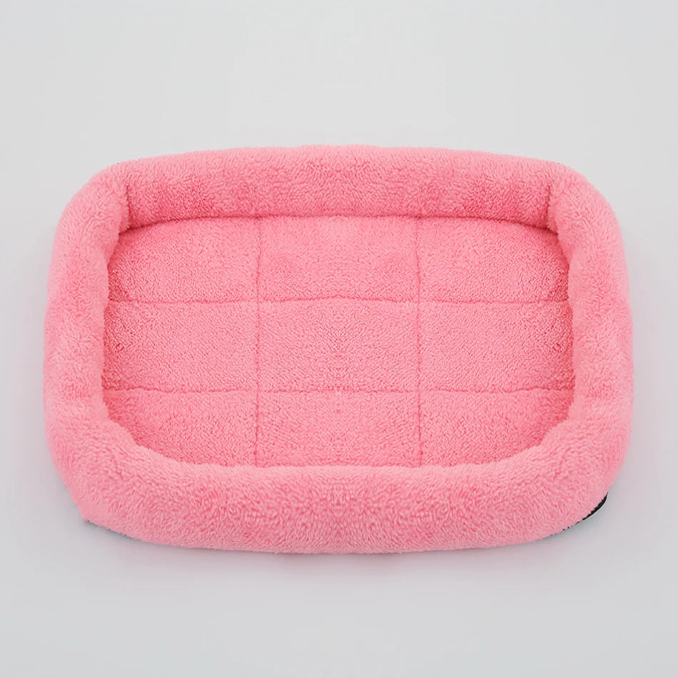 Pet Dog Bed Soft Plush Square Kennel Cat Large Medium Small Dogs Bed Cushion Pet Accessories Cat Dog Sleep Pad House
