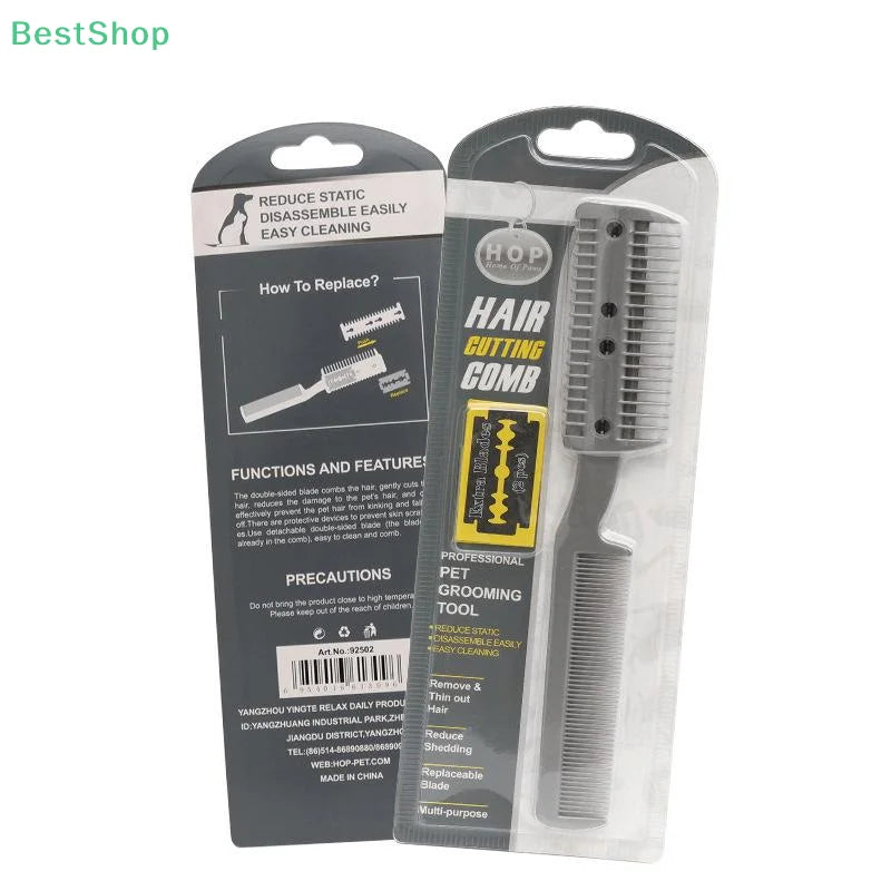 ♥♥♥Pet Grooming Comb Blade,Dog Shedding Comb,Hair Cleaning And Grooming Comb,Cat And Dog Grooming Tool