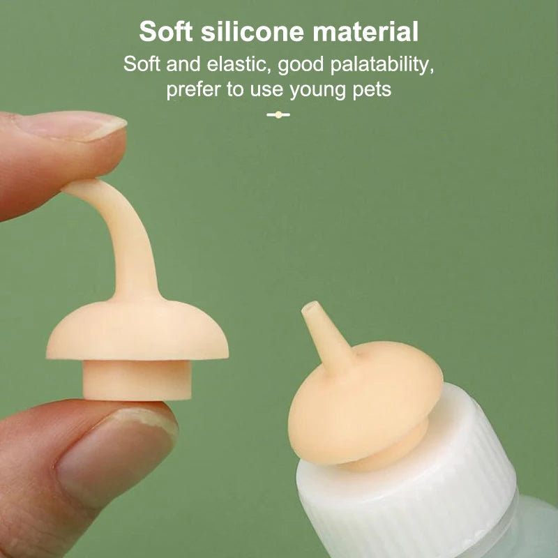Pet Feeding Nipple Mini Cat Silicone Feeding Feeder For Newborn Small Animals Pet Feeding Can Squeeze Liquid Milk Bottle