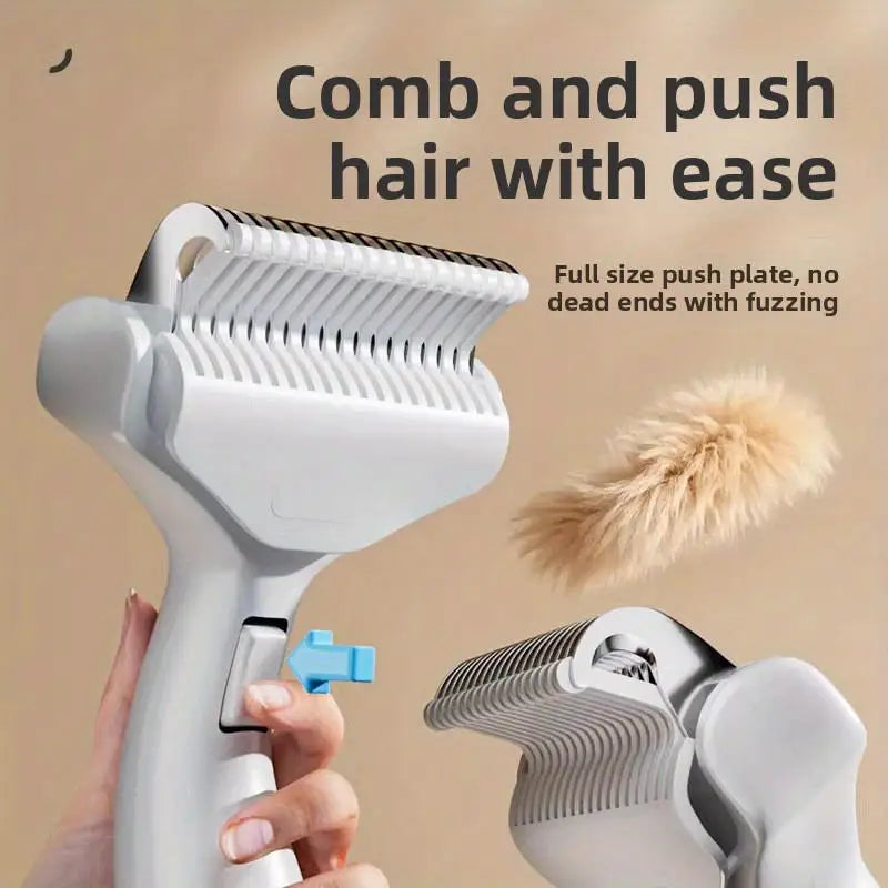 Pet Grooming Brush Hair Removal Tool Dogs Portable Self Cleaning Comb Pet Products Professional Pet Deshedding Fur Knot Cutte
