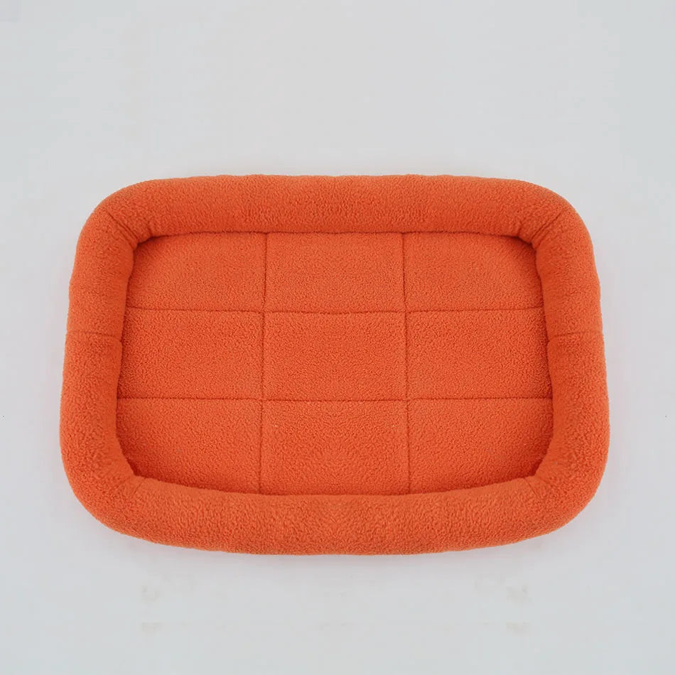 Pet Dog Bed Soft Plush Square Kennel Cat Large Medium Small Dogs Bed Cushion Pet Accessories Cat Dog Sleep Pad House