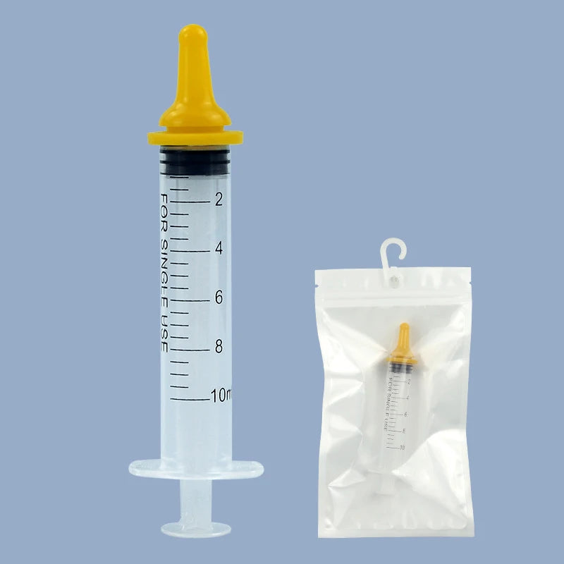 Pet Feeding Nipple For Puppy Dog Cat Hamster Feeding Pacifier Medicine Feeding Oral Syringe With Silicone Nipple Feeder