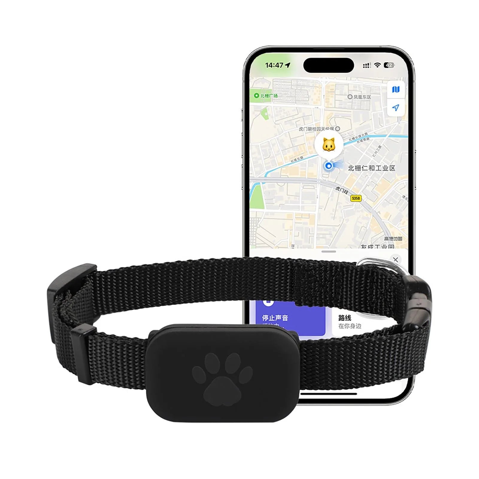 Pet Positioning Collar Cat And Puppy Tracking Movement Alert Collars Anti Lost Tracker For Cats Puppies Remote Global Locator