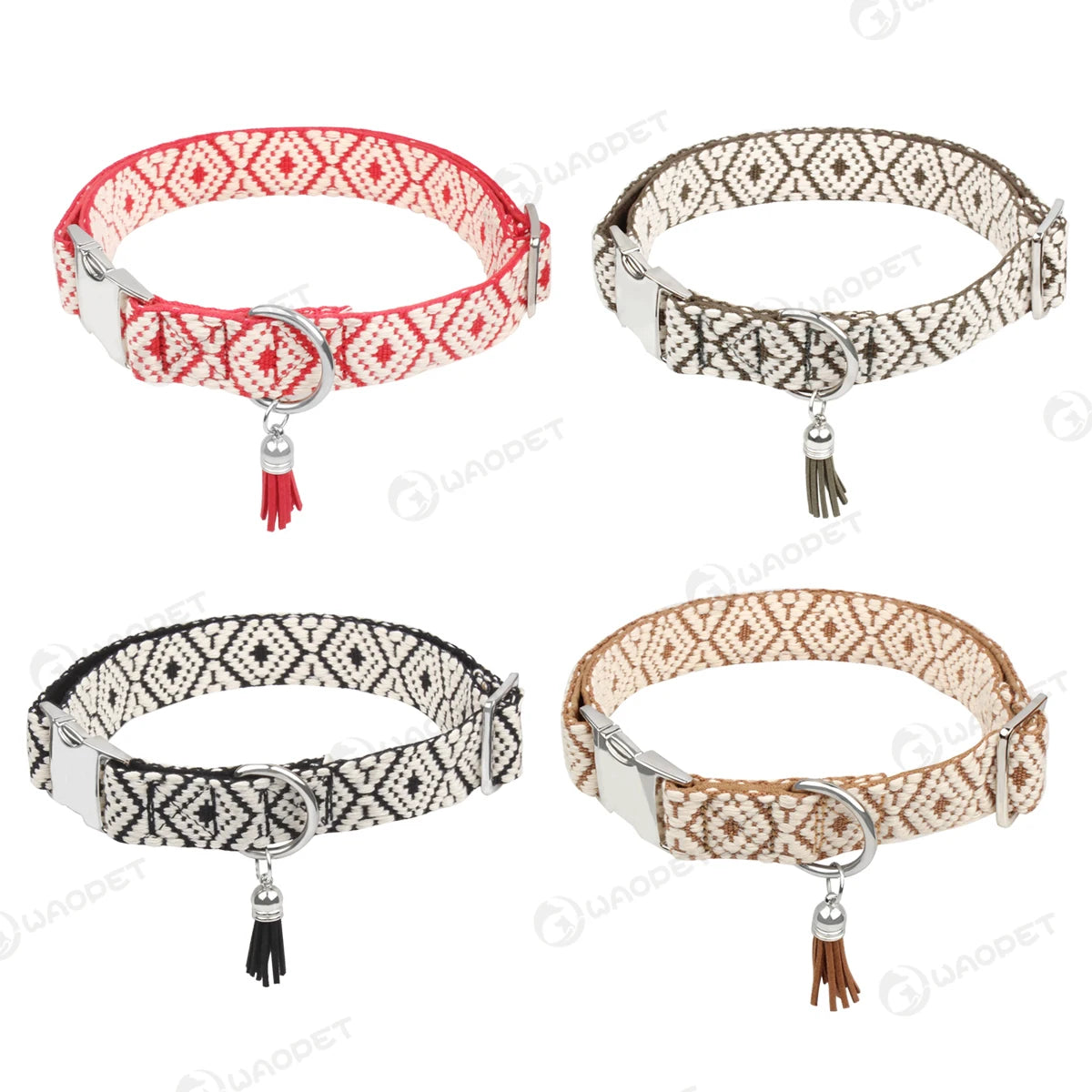 Bohemian Ethnic Style Pet Collars For Small Medium And Large Dogs Multi-colors Choose Adjustable Luxurious Trend New Arrivals